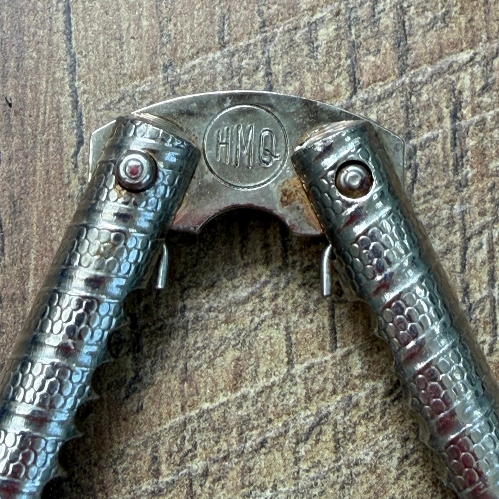 Antique HMQ‎ Nutcracker Pair Ornate Embossed Handles Victorian